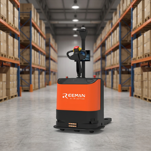 Chariot élévateur sans conducteur Reeman AMR avec navigation autonome entièrement automatique pour la manutention de palettes en entrepôt d'usine - Product Image 1