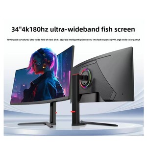 Pantalla de Video para Juegos de Alta Gama de 34 Pulgadas, 180Hz, Soporte Elevable, Efecto de Luz, Pantalla 4K Ultra Ancha 21:9, Panel VA, Tiempo de Respuesta de 1ms, 100% SRGB - Product Image 1