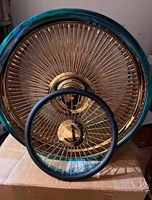 Roues à rayons JC Custom 131415161718/20 22/24/26/28 pouces Lowrider 72/100 rayons, centre doré, lèvre chromée pour Chevy Caprice Classic