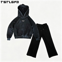 Sweat à capuche personnalisé en coton pour homme, broderie épaisse, en molleton bouclette, coupe oversize, avec bande latérale, motif camouflage Real Tree