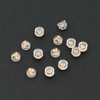 Dos de boucle d'oreille en silicone argenté Verrouillage Dos de boucle d'oreille sécurisé Dos de boucle d'oreille hypoallergénique doux et transparent pour oreilles tombantes