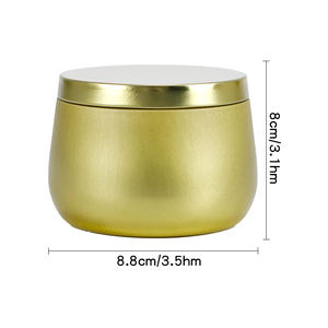 RTS boş 4 oz 8 oz dikişsiz <span class=keywords><strong>metal</strong></span> altın mumlar teneke konteynerler seyahat teneke kavanozlar mat siyah kapaklı kapaklı mum teneke - Product Image 6