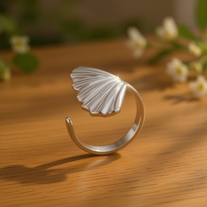 Anillo Amy Amy Shell, estilo bohemio chapado en plata 925 para mujer, joyería de regalo - Product Image 2