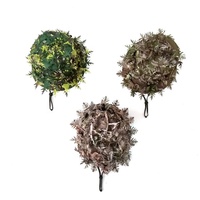 Chapeau camouflage 3D à feuilles avec masque intégré, respirant et léger, casquette de chasse en polyester avec masque, accessoires de camouflage pour la chasse