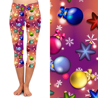 Legging de fête de noël pour femme, imprimé Capri, Design Slim, pantalon de Fitness pour fille, legging taille haute