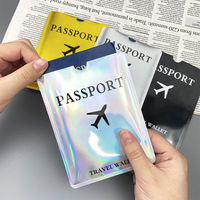 Nueva cubierta de pasaporte de aleación de aluminio antimagnética con bloqueo RFID, soporte para pasaporte con estilo de mapa impreso dorado, plateado y negro