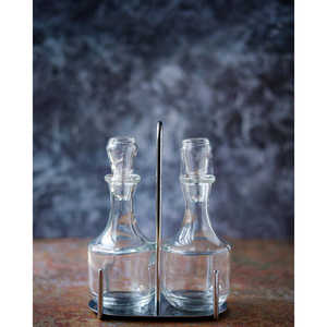 Ensemble huile et vinaigre Daniele F. Crystal and Steel - Outils de cuisine élégants - Product Image 4