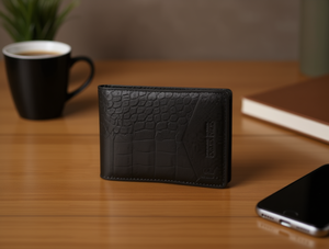 Portafoglio da Uomo in Vera Pelle, Chiusura a 7 Pieghe, Stile Minimalista, Ideale come Regalo - Product Image 2