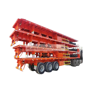 Đông Phẳng Xe Tải Nền Tảng <span class=keywords><strong>Semitrailer</strong></span> 20 Feet 40ft <span class=keywords><strong>Container</strong></span> Phẳng Bán Trailer 3 Trục 40Feet Phẳng Trailer - Product Image 1