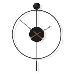 Stile spagnolo moderno minimalista Extra Large orologio da parete grande rotondo in metallo ferro arte orologio spagnolo all'aperto