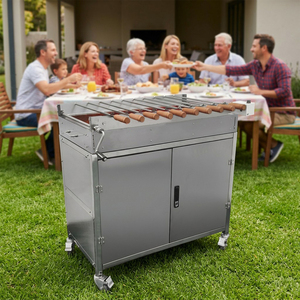 <span class=keywords><strong>Asador</strong></span> <span class=keywords><strong>de</strong></span> Acero Inoxidable con Motor <span class=keywords><strong>de</strong></span> Cadena y Batería Recargable, Estilo Souvla Foukou Cipriota Griega, para Barbacoa, con Gabinete <span class=keywords><strong>de</strong></span> Almacenamiento - Product Image 5