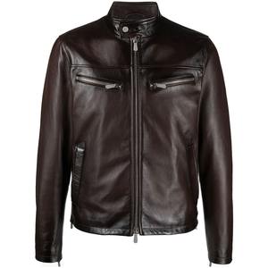 OEM Manufacturers Custom Men's Collar Leather Varsity Jacket Camouflage Embroidery Motorcycle Jacket Canvas <b>Fabric</b> Coating - Product Image 1