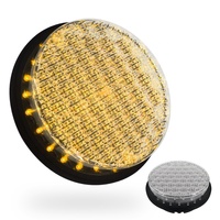 Modul Lampu Lalu Lintas LED Bola Kuning Dia.200mm(8inci) dengan Lensa Sarang Laba-laba dari Produsen Lampu Lalu Lintas