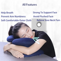 Nouvelles innovations en gros chaise de bureau de voyage support de table pour le cou rembourré sieste en forme de L oreiller de sieste doux et confortable
