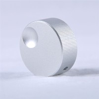 Bouton de volume en aluminium argenté 32x13mm à visser soi-même pour amplificateur à tubes audio