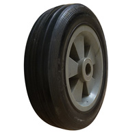 5 6 8 10 12 14 2.50-8 3.00-8 3.50-6 Roues à pneu plat en caoutchouc solide de 4.00 à 8 pouces, pour chariot de chariot à main de brouette