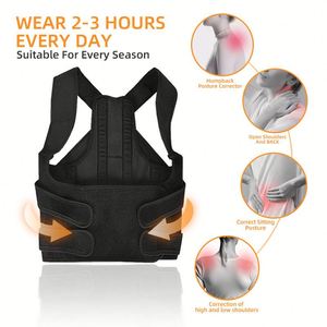 Correcteur de posture réglable et respirant pour le dos, soutien dorsal complet pour femmes et hommes, soulagement - Product Image 2