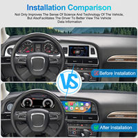 Autoradio Android à double écran Navihua LCD Digital Cluster pour Audi A6 A6L 2005-2011 avec navigation GPS