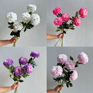 ดอกดาเลียสีขาวขายดี รุ่น H-906 ทำจากผ้าไหมสังเคราะห์ หัวดอกเดี่ยว สัมผัสธรรมชาติ ทันสมัย เหมาะสำหรับงานแต่งงาน ตรุษจีน อีสเตอร์ - Product Image 2