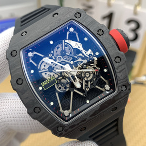 RM35-01Top Luxury Carbon Fiber Skeleton <b>Automatic</b> Watch Tonneau Case Sapphire Crystal Designer Style Men's Mechanical <b>Wristwatch</b> - Product Image 2