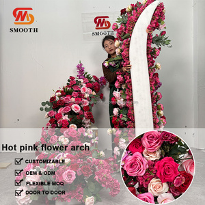 SMOOTH Artificial Decoration Flower <b>Backdrop</b> Pink Flower Arch <b>Stand</b> High Quality Arrangements for Wedding - Product Image 4