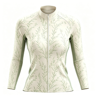 Maillot de cyclisme personnalisé pour femme à manches longues, coupe athlétique, respirant, imprimé, avec gel de compression et grip, anti-odeur, kit d'équipe