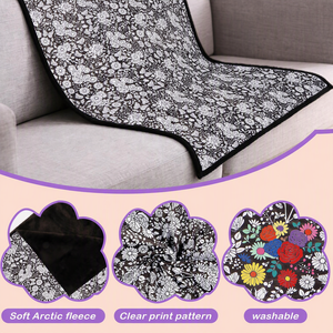 Manta para Colorear DIY con Marcadores Lavables para Niños y Adultos, Manta de Terciopelo Suave Reutilizable para Colorear - Product Image 5