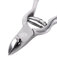 Coupe-ongles professionnel de qualité salon avec poignée antidérapante, outil en acier inoxydable durable pour les soins des ongles des doigts et des orteils