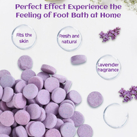 Tablettes de sel de bain à la lavande de l'Himalaya OEM/ODM, forme solide naturelle, parfum floral pour la relaxation des muscles endoloris, le sommeil apaisant et le spa des pieds