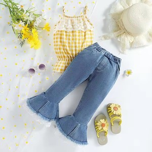 Ensembles de vêtements d'été en coton pour enfants avec débardeurs, shorts en jean et robes sans manches – Tenues pour filles et garçons – Lots de vêtements en stock - Product Image 6
