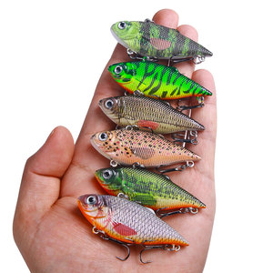 Hengjia เหยื่อปลอมตกปลา6.4ซม. 8g เหยื่อปลอมแข็งสั่นสั่นได้แบบสดใส - Product Image 1