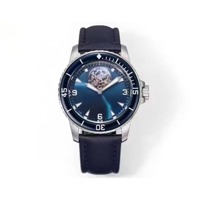 Luxuriöse Herren-Taucheruhr mit Tourbillon, Skelettierte Automatik-Mechanikuhr aus Edelstahl, Business-Mode Chronograph mit Kalender und Gangreserveanzeige