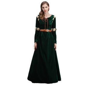 Halloween mujer verde vestido largo valiente leyenda personaje Melinda Cosplay disfraz con <span class=keywords><strong>princesa</strong></span> - Product Image 3