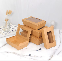 Contenants alimentaires jetables en papier recyclé pour restaurants, traiteurs, boîtes à salade personnalisées à emporter, boîtes à lunch en kraft