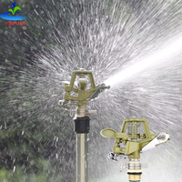 Kepala Sprinkler Impact Kuningan 1/2 3/4 Inci Otomatis Putar 360 Derajat Mini untuk Taman