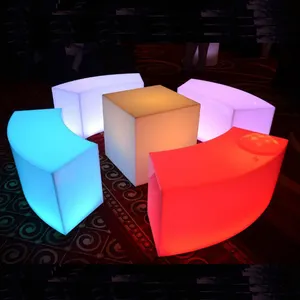 waterproof color changing plastic lit furniture