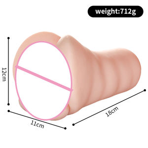 Enkelkanaals mannelijke masturbatie cup realistische mond vagina pocket pussy 3D zacht rubber seksspeeltje voor mannen masturbatie - Product Image 6