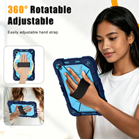 360 Derece Koruyucu Silikon Sağlam Tablet Kılıfı °   Redmi Pad 2 9.7 Kılıfı için Döner Standlı, Ayarlanabilir El Askılı, Tam Koruma Sağlayan
