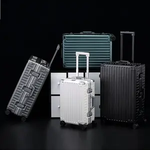 2023 New Aluminum Alloy Frame Luggage Case Trolley Luggage Cases Big Capacity 26 Inch Suitcases 360 Degree Universal Wheel