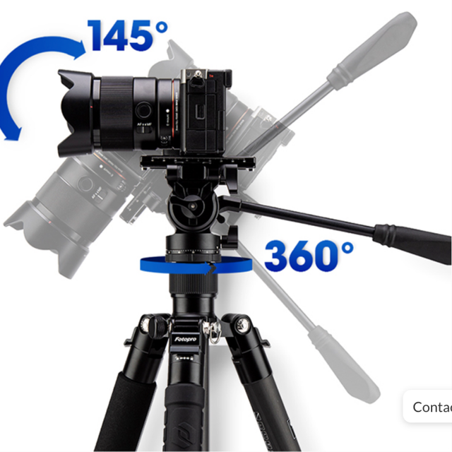 Fotopro Damping Smooth Photographic Tripod Ball Head Panoramic Handle Adjustable Camera Head CNC Machining Video Fluid Head