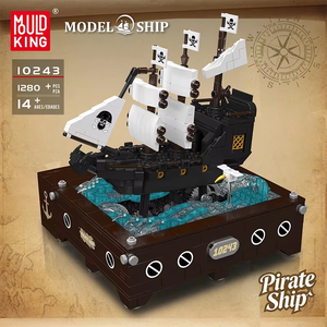 Juguetes de barco pirata, el dinámico barco pirata Mould King 10243, modelo de barco de bloques de construcción, juego de ladrillos, regalo de Navidad para niños - Product Image 2