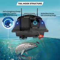 Bateau à appâts RC GPS V803Pro avec sonar GPS, pilote automatique, 4 compartiments, 2 antennes, alerte de touche, lumière nocturne, pour la pêche à la carpe professionnelle