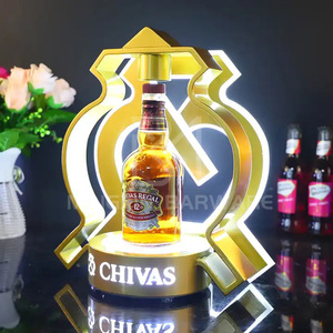 MingXin Diamond Shape Chiv Bottle Presenter Gold Finish Bottle Display - Product Image 3