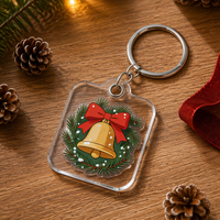 Porte-clés de Noël en acrylique personnalisés BOCE 2027, décoration créative pour les fêtes