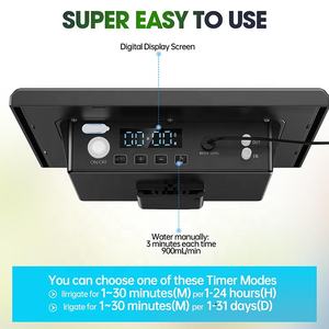 Système d'<span class=keywords><strong>arrosage</strong></span> <span class=keywords><strong>automatique</strong></span> anti-siphonnage des plantes Kit d'irrigation goutte à goutte solaire à écran numérique pour plantes en pot - Product Image 3
