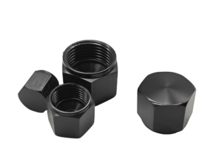 Adaptateur de raccordement usiné CNC avec capuchon et écrou hexagonal pivotant pour blocage de ligne de refroidisseur d'<span class=keywords><strong>huile</strong></span> de réservoir de carburant - Product Image 5