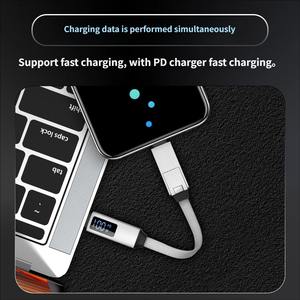 Porte-clés 3 en 1 avec mini écran numérique, câble USB plat de charge rapide Type C PD 100W - Product Image 3