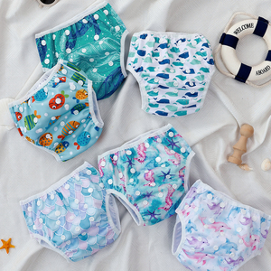 Pañales de Natación Reutilizables para Bebé Elinfant de Tela de Malla de Secado Rápido, Pantalones de Natación para Bebé, Pañal de Tela - Product Image 1