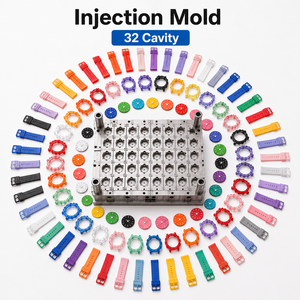 custom Multi-Cavity double color Mold <b>watch</b> <b>strap</b> two shot mould plastic product Overmolding smart <b>watch</b> injection mold - Product Image 4