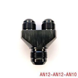 AN6/8/10/12 macho paralelo Dual <span class=keywords><strong>AN</strong></span> Y bloque manguera de combustible extremo divisor adaptador conector aluminio negro - Product Image 3
